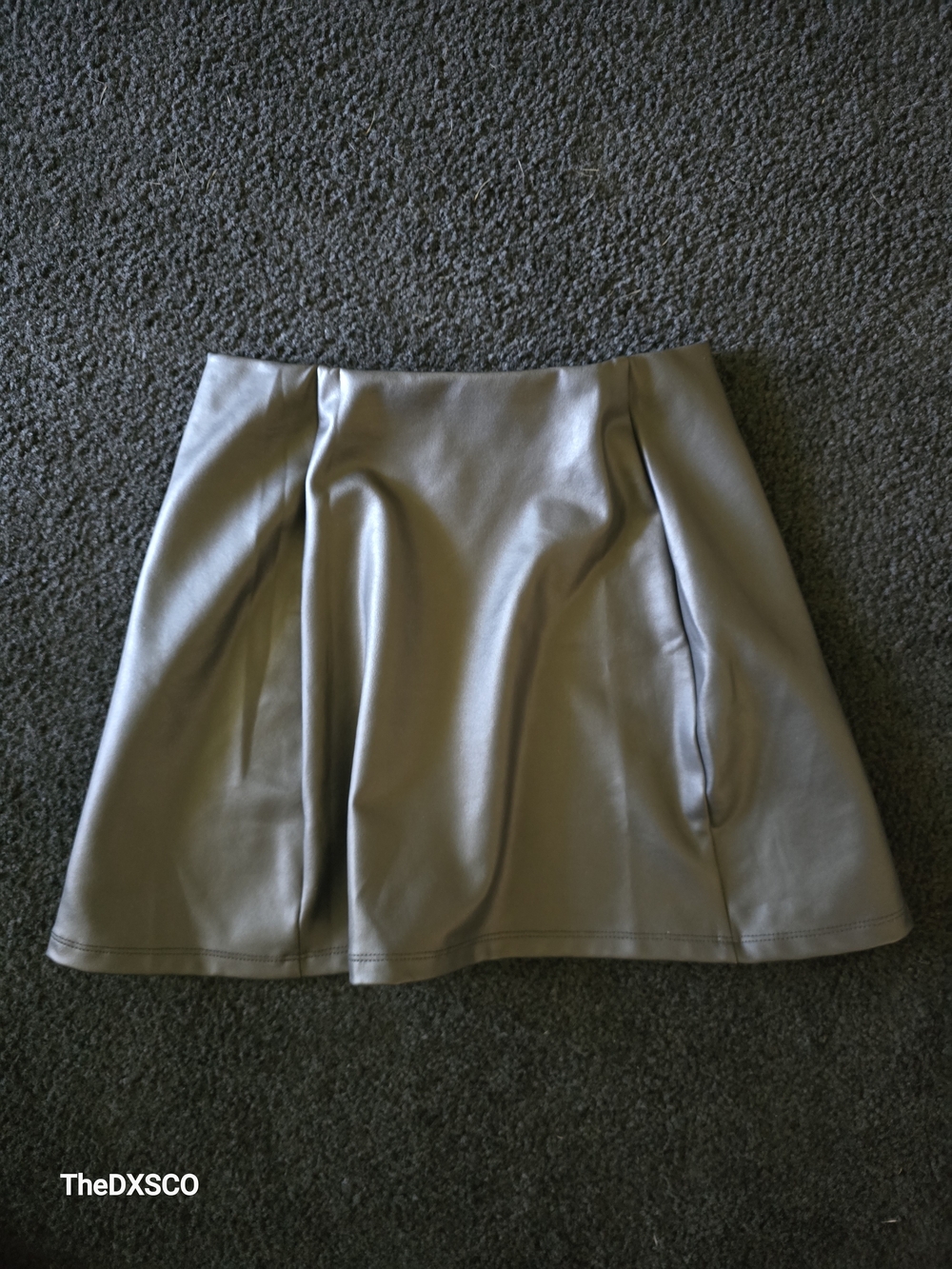 H&M Faux Leather Skater Skirt